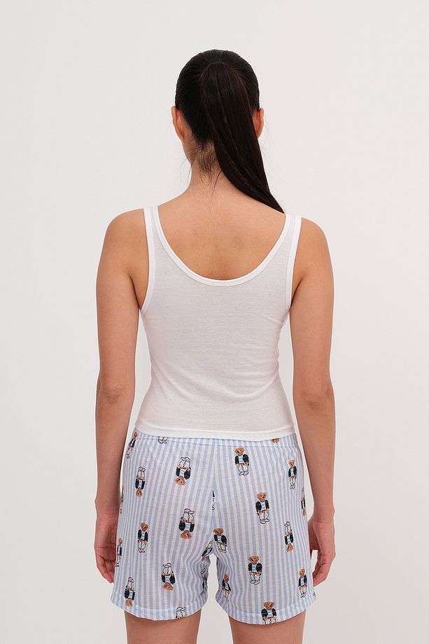 Ayıcık Baskılı Şortlu Pijama Takımı Ş122 - 6