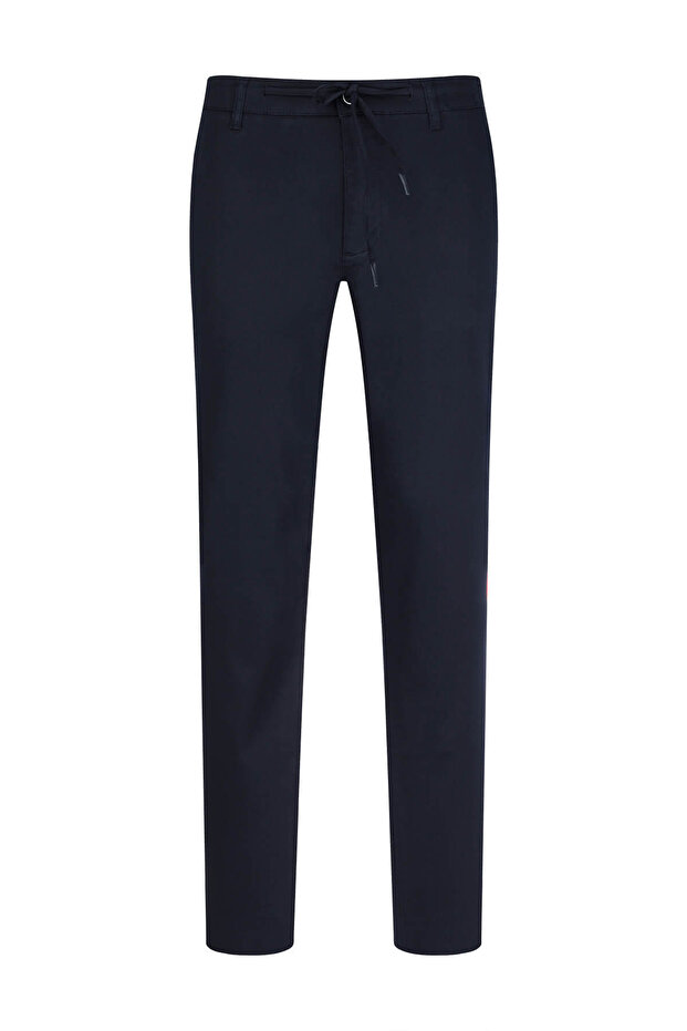 Navy Blue Relaxed Fit Side Pocket Jogger Trousers