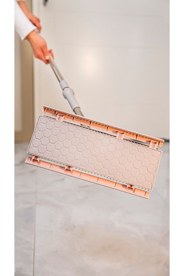 Click Mop, Akıllı Mop Paleti – Paslanmaz Çelik Saplı, Katlanabilir Mikrofiber Temizlik Aparatı - 8