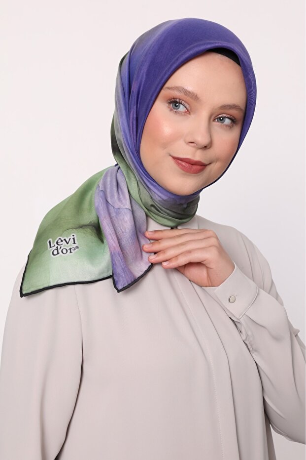 Cloud Pattern Lightweight Cotton Cotton Scarf - 1