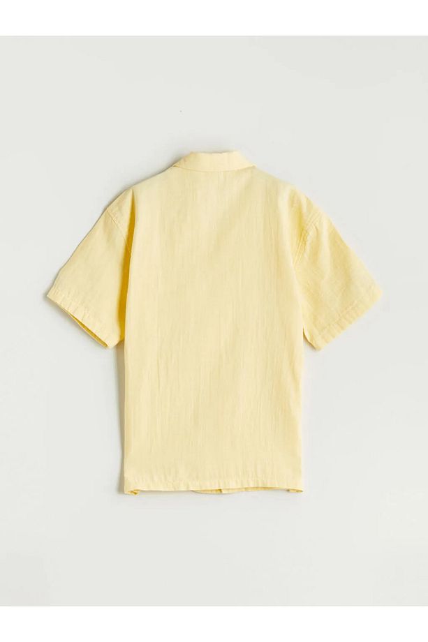 LCW Kids Sari Basic Kısa Kollu Erkek Çocuk Gömlek - 2