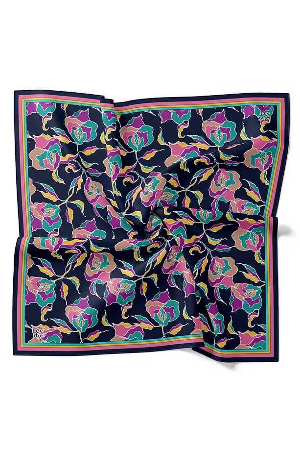 Yaprak Çiçekli Desen Hafif Cotton Pamuk Eşarp - 2