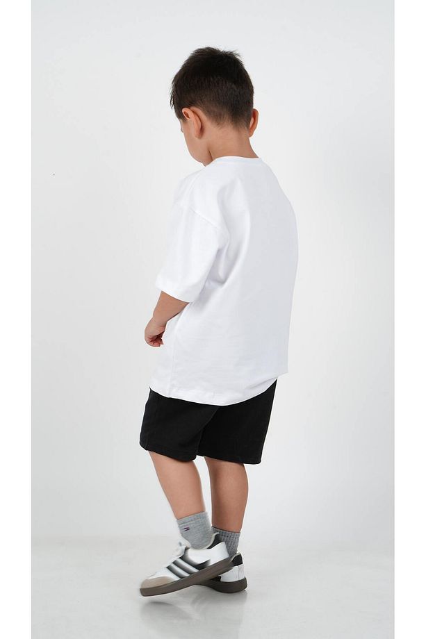 Çocuk UNISEX Pamuklu Cep ve İp Detaylı Basic Şort Bermuda - 5