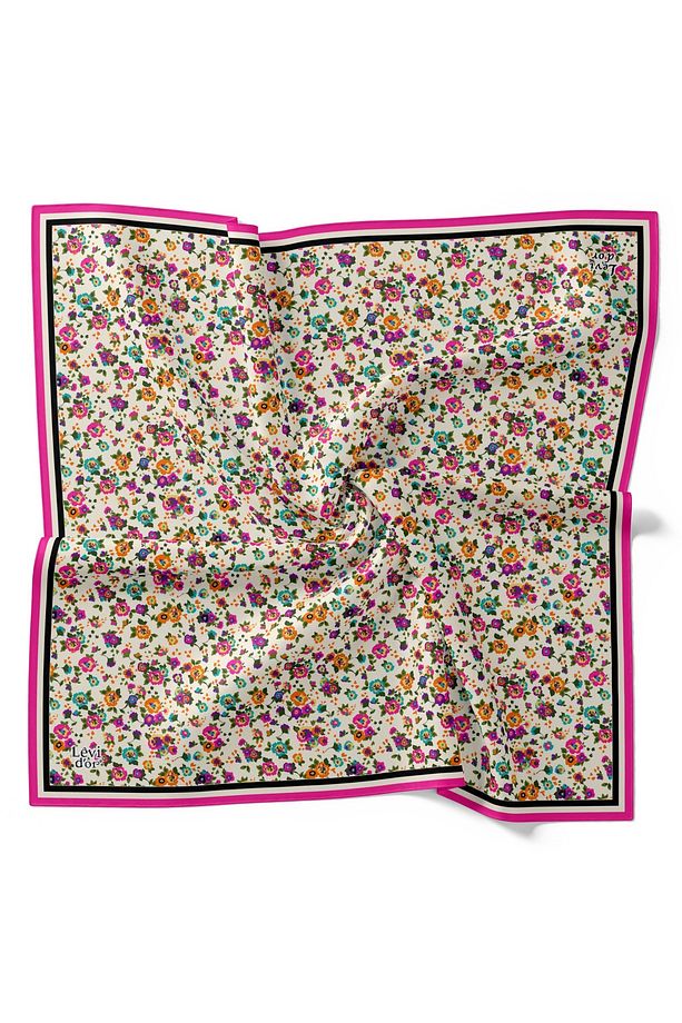 Çiçekli Desen Hafif Cotton Pamuk Eşarp - 2