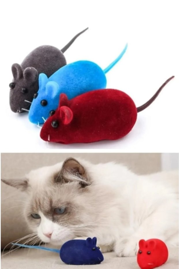4Pcs Cat Toy Mouse Cat Training Toy Mouse with Sound