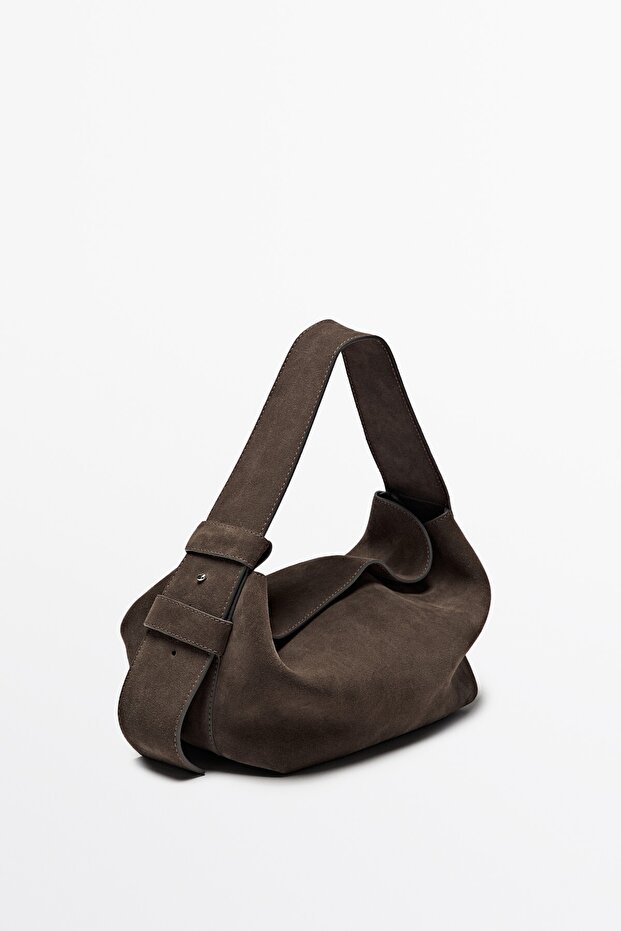 Süet omuz çantası - 5