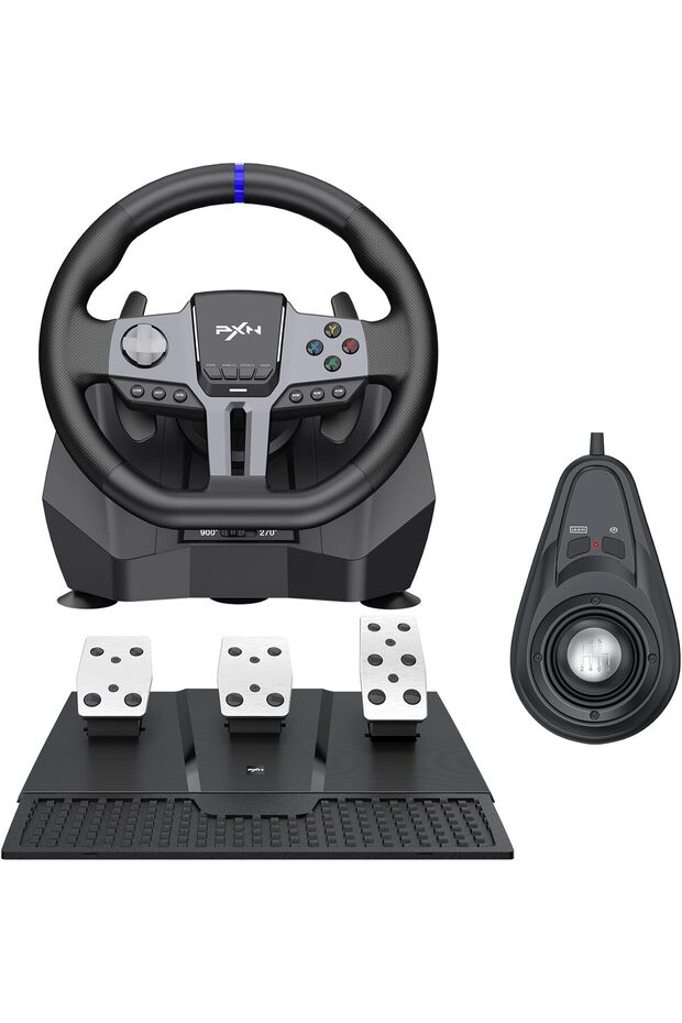 V9 Gen2 Gaming Racing Wheel With Magnetic Pedals and Shifter 270/900° Dual-Vibration