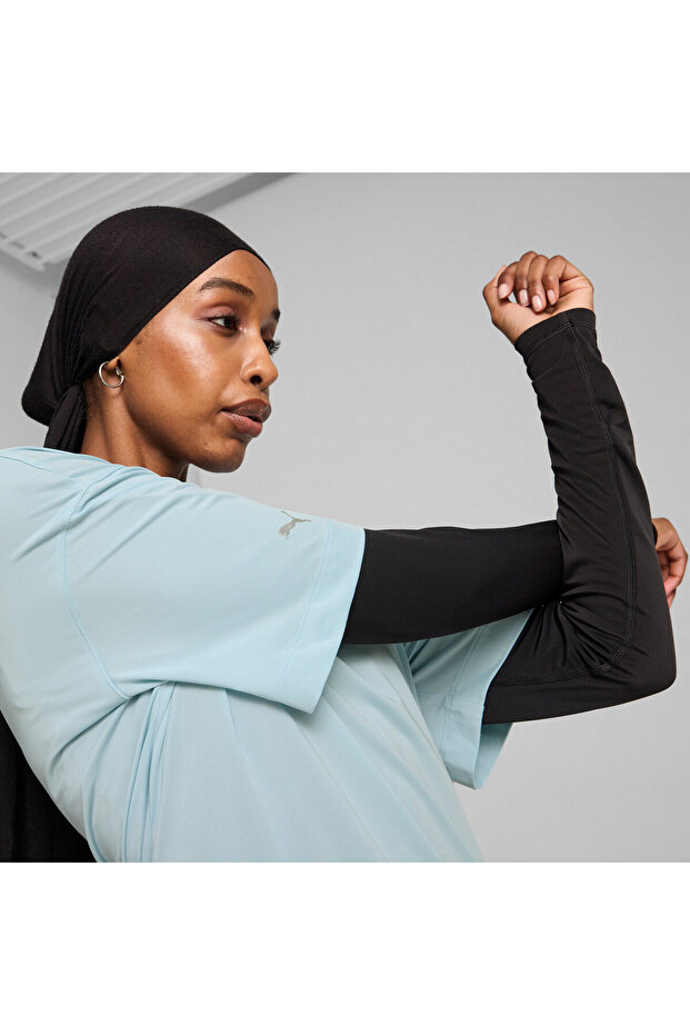 Womens Modest Oversized Training T-shirt - Blue - 2