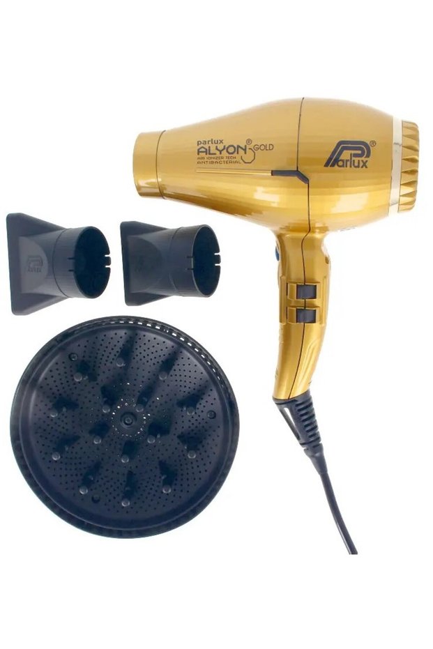 Parlux Alyon Gold Professional Hair Dryer Set + Parlux MagicSense Diffuser