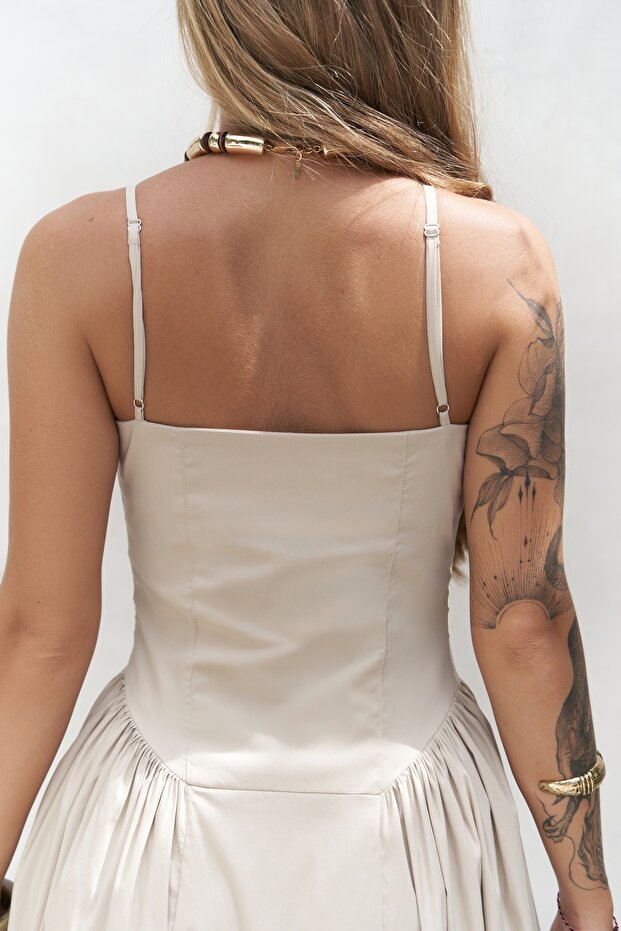 Φόρεμα Narissa Strap Midi Stone - 5