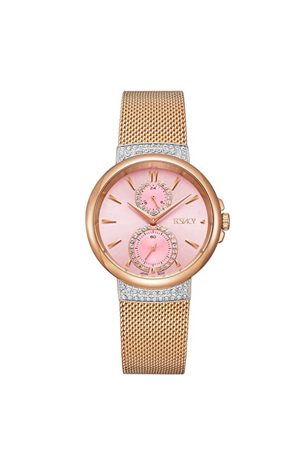 Women's Multi Function Pink Dial Watch - E23603-RMKP
