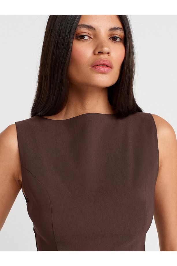50281 Peplum Top-Kahve - 3