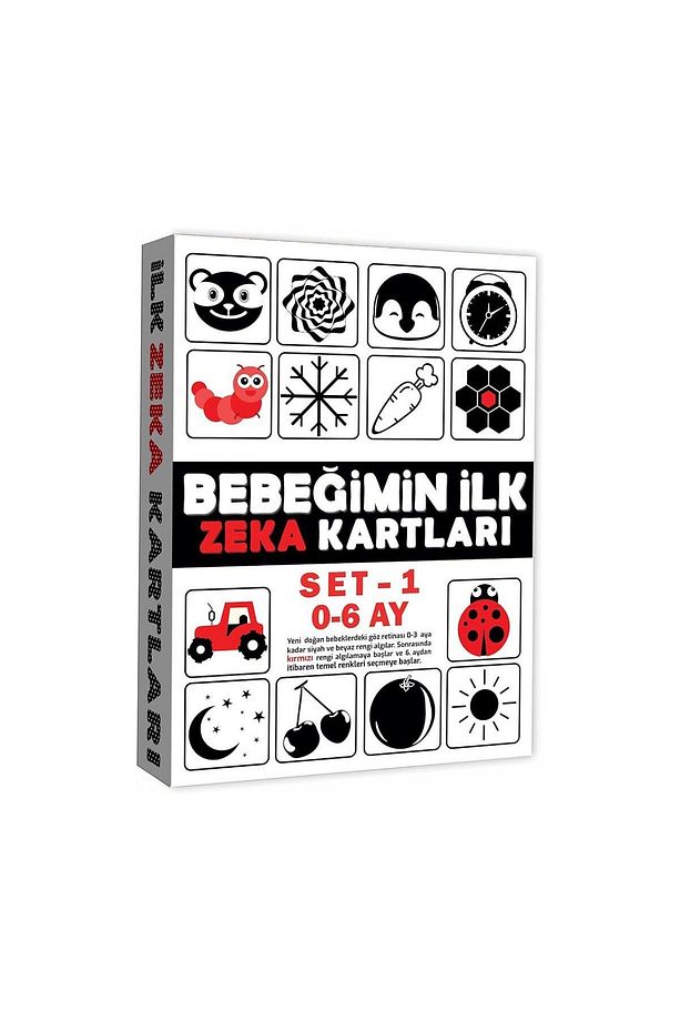 Eğitici Bebeğimin İlk Zeka Kartları Set-1 - Bebekler İçin Resimli İlk Aktivite Zeka Kart Seti 0-6 Ay - 5