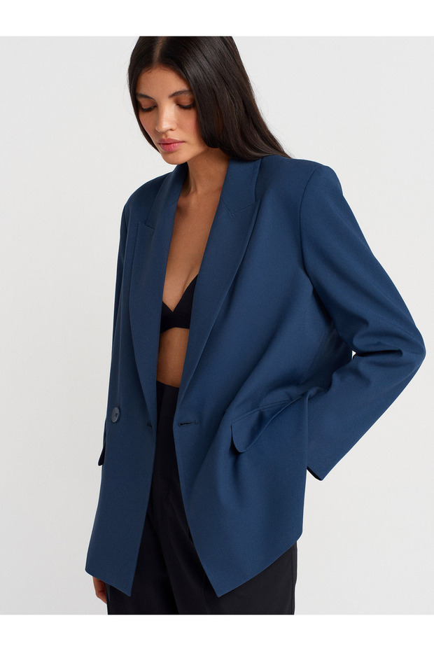 60770 Blazer Ceket-Lacivert - 3