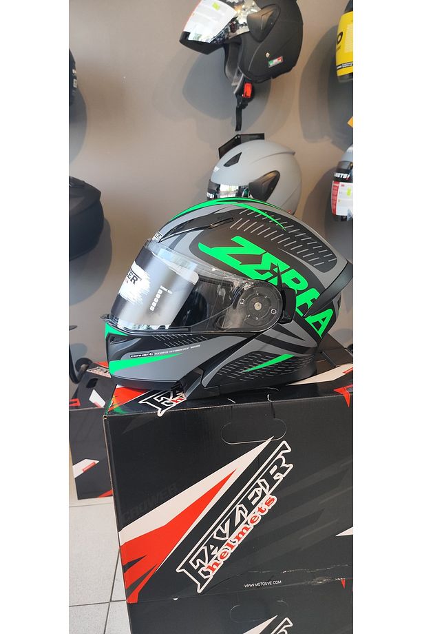 Fazer Rsv Fr-965 Çene Açılır Güneş Vizörlü Yeşil Siyah Kask - 1