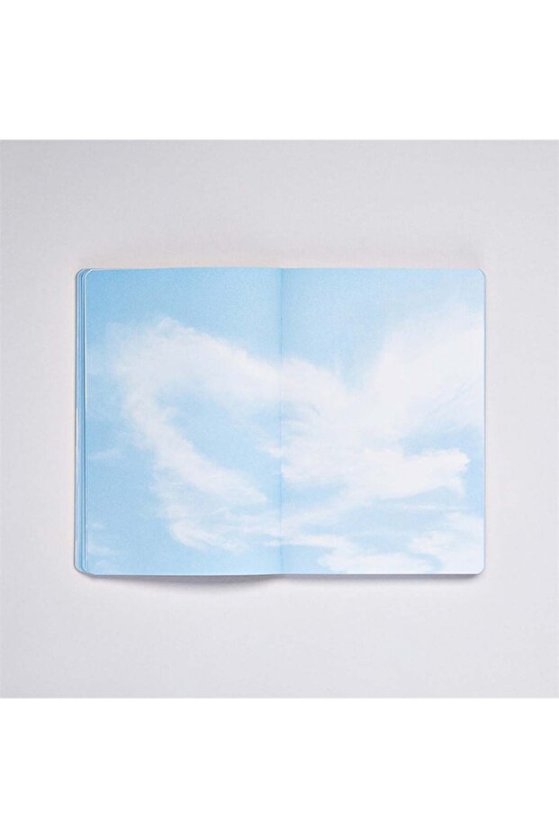 دفتر ملاحظات بنمط السحابة باللون الأزرق السحابي (A5 PREMIUM PAPER - 176 صفحة مختلفة بنمط السحابة) - 5