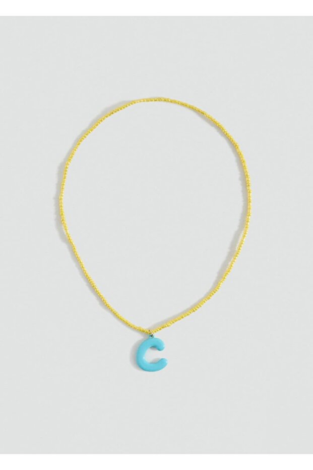 Harfli boncuklu kolye - 2