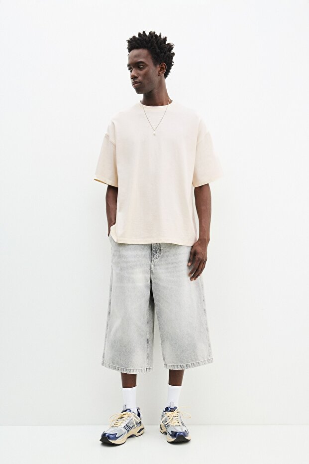 Kısa kollu boxy t-shirt - 1