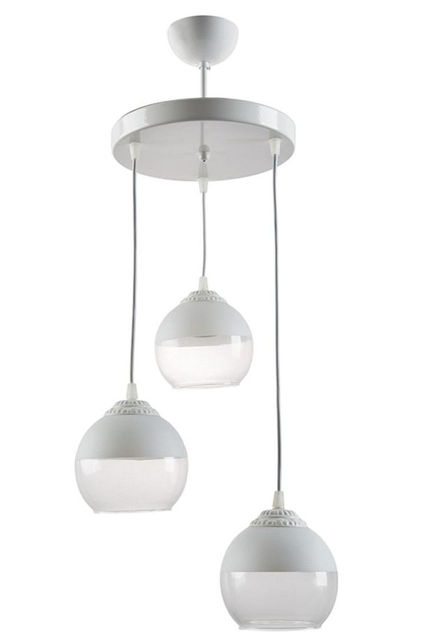 Mikro Modern Dekoratif Salon - Mutfak - Yatak Odası 3 Lü Camlı Sarkıt Avize - 1