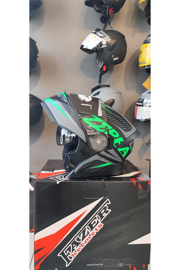 Fazer Rsv Fr-965 Çene Açılır Güneş Vizörlü Yeşil Siyah Kask - 3