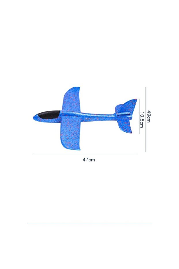 Polystyrene glider in bag, length 47 cm, Blue, - 4