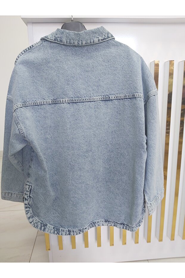 İşlemeli Kot Ceket - 2