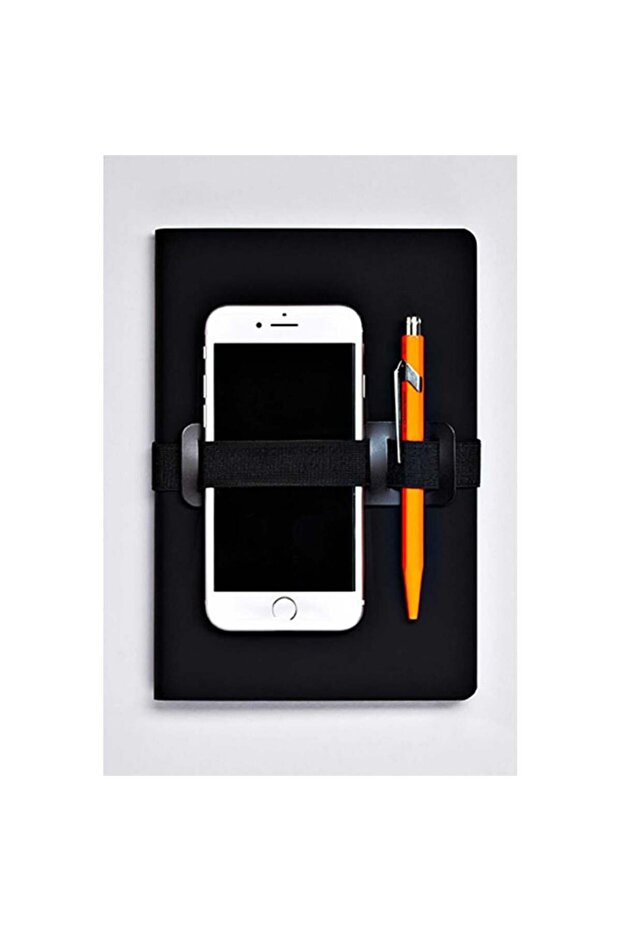 دفتر ملاحظات رمادي منقط مقاس A5 باللون الأسود - 1