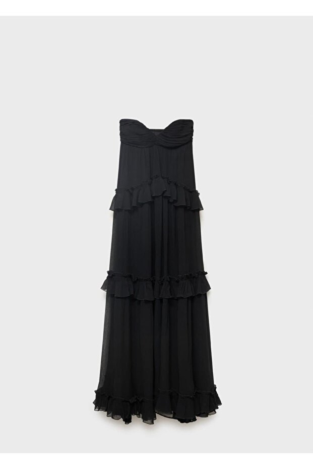 Straplez maksi elbise - 3