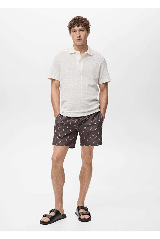 Yelken desenli mayo - 2