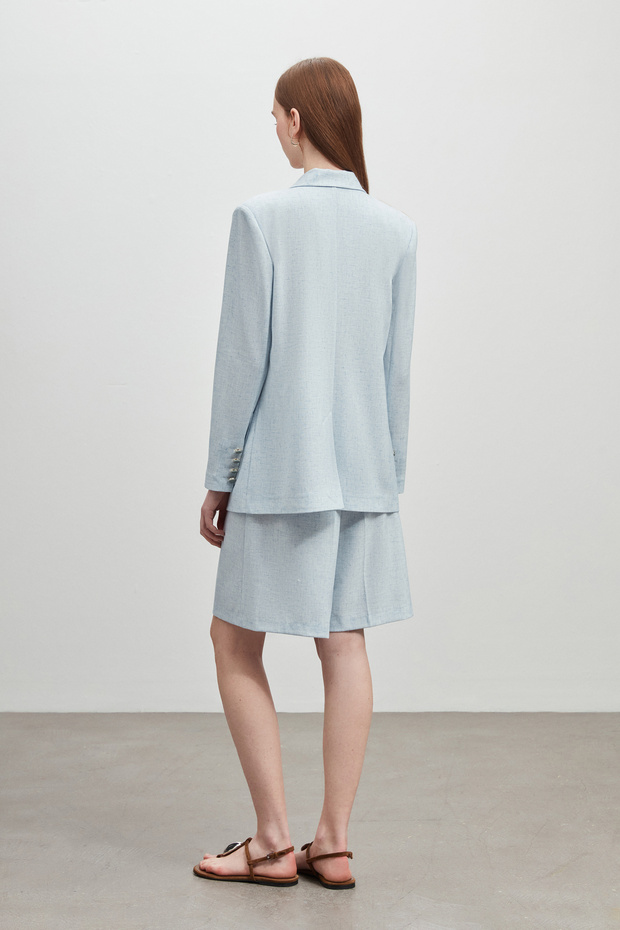 KRUVAZE OVERSIZE CEKET ŞORT TAKIM - 3