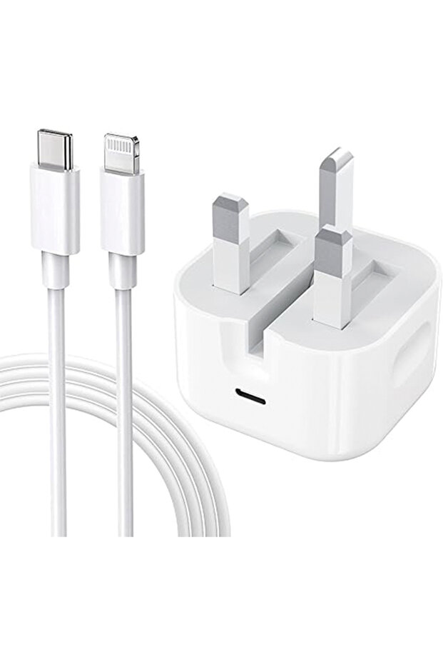 25W USB C Fast Charger with Braided C to Lightning Cable