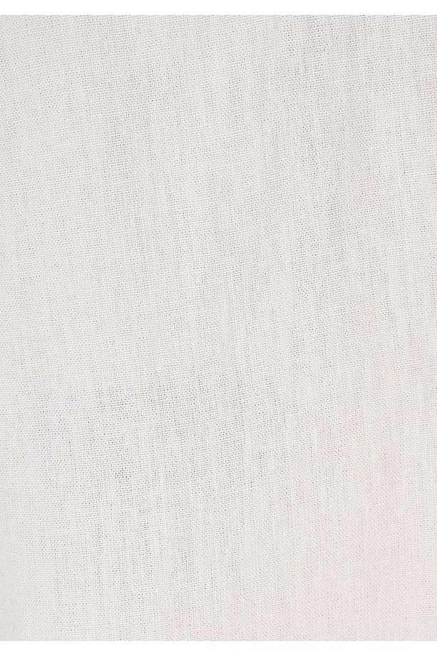 Regular Fit Orta Bel Düz Erkek Keten Karışımlı Taş Şort - 6