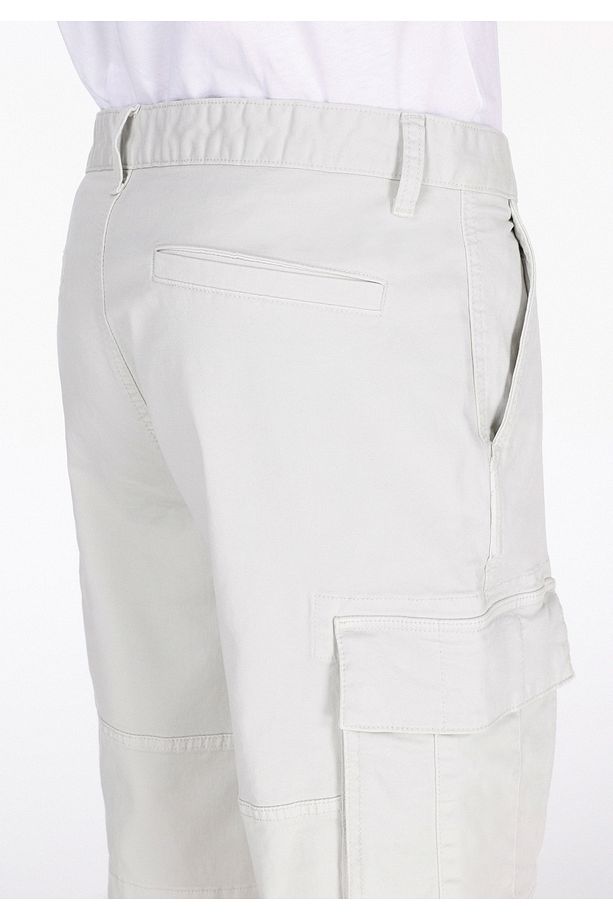 Regular Fit Orta Bel Düz Erkek Taş Şort - 5