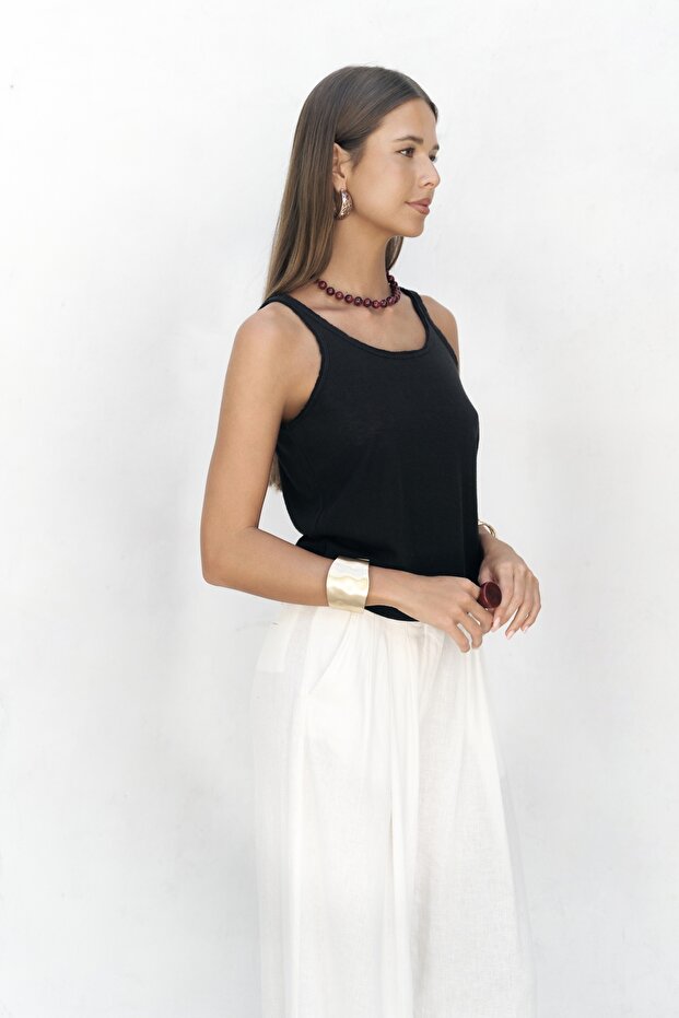 Salnor Basic Siyah Crop - 4