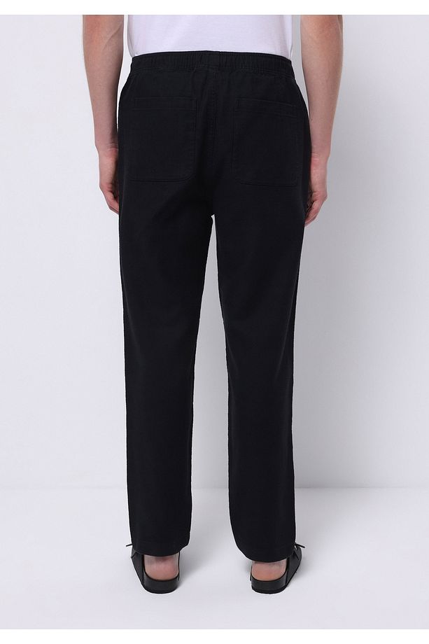 Regular Fit Orta Bel Uzun Paça Erkek Siyah Pantolon - 2