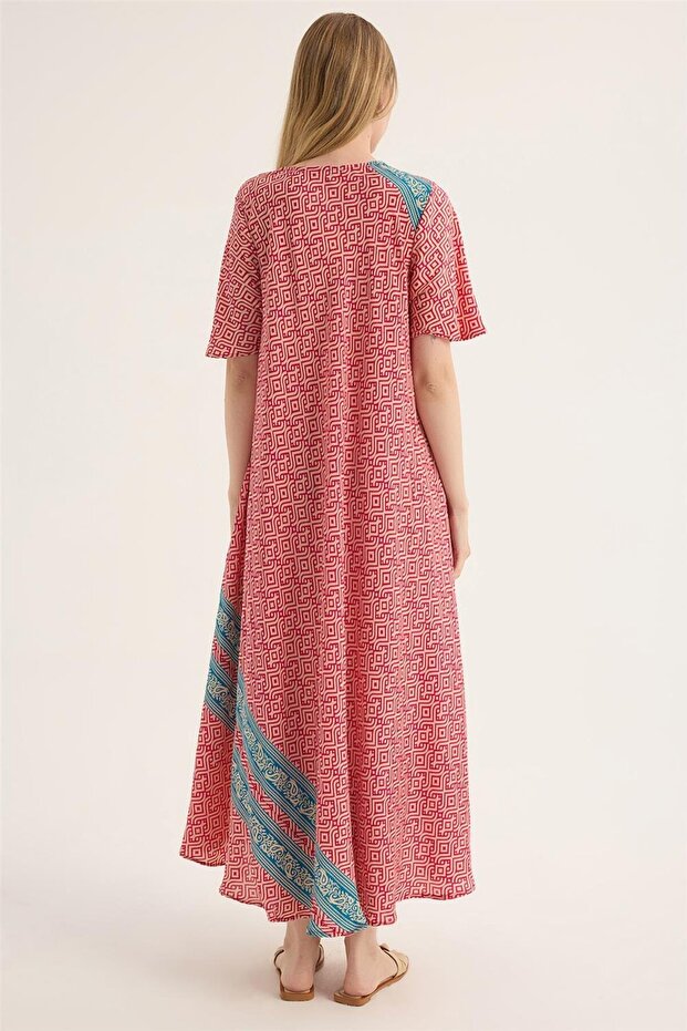 فستان منقوش هندسي - 5