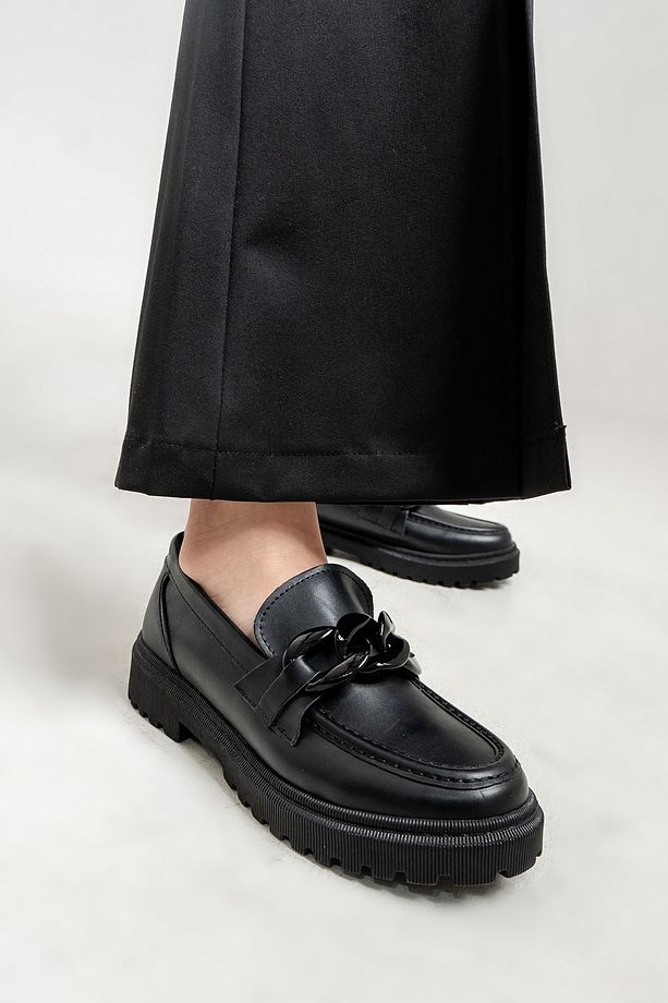 Kız Çocuk Siyah Anatomik Loafer Ayakkabı - 3