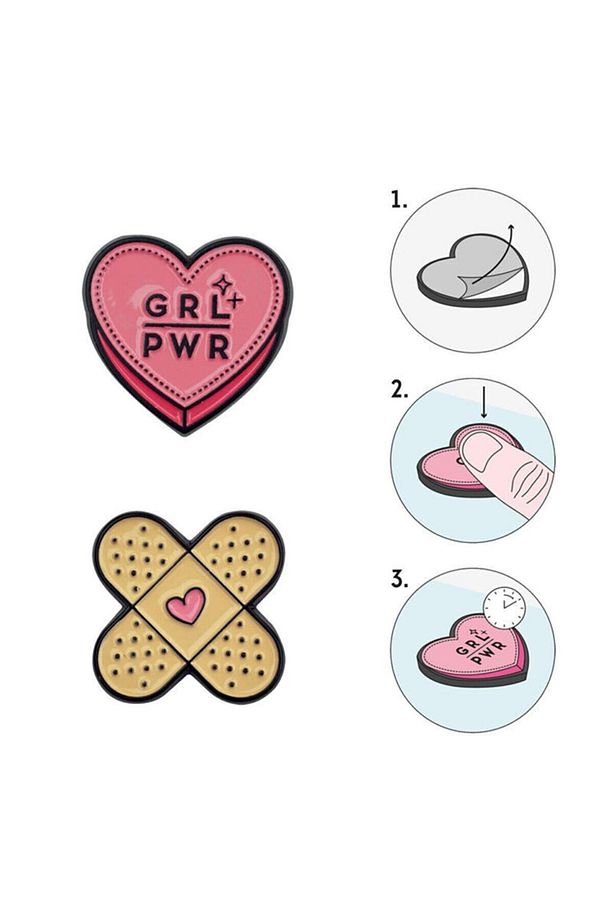 Sevimli 2' li Metal Çıkartma Seti - Girl Power - 3