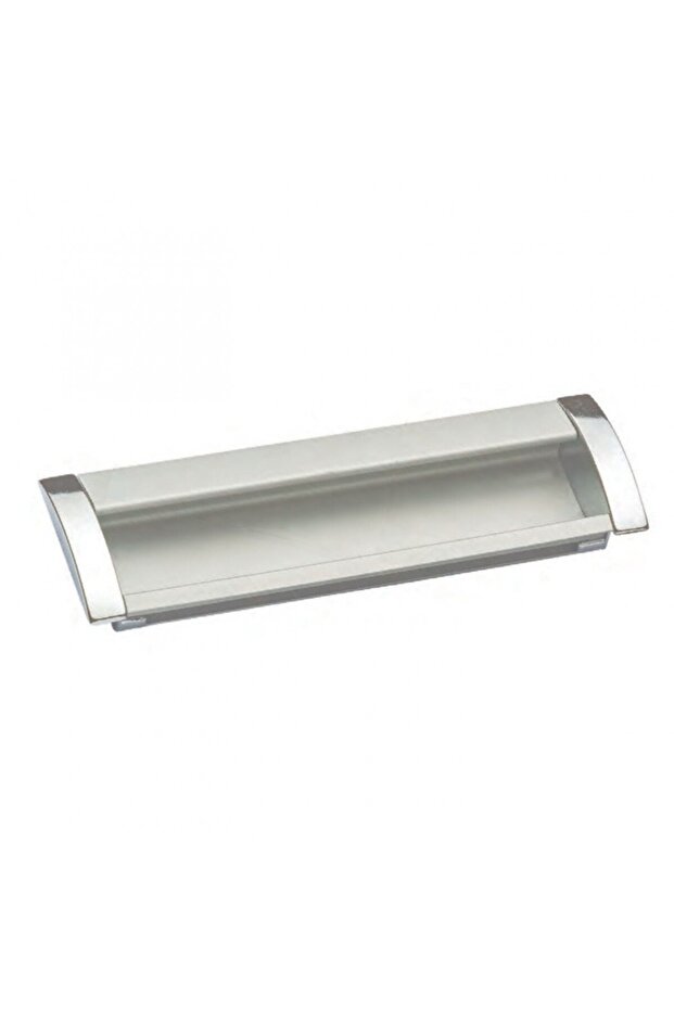 Recessed Matte Chrome 128 mm Handle, Luxury Country Kitchen Furniture Cabinet Drawer Handle