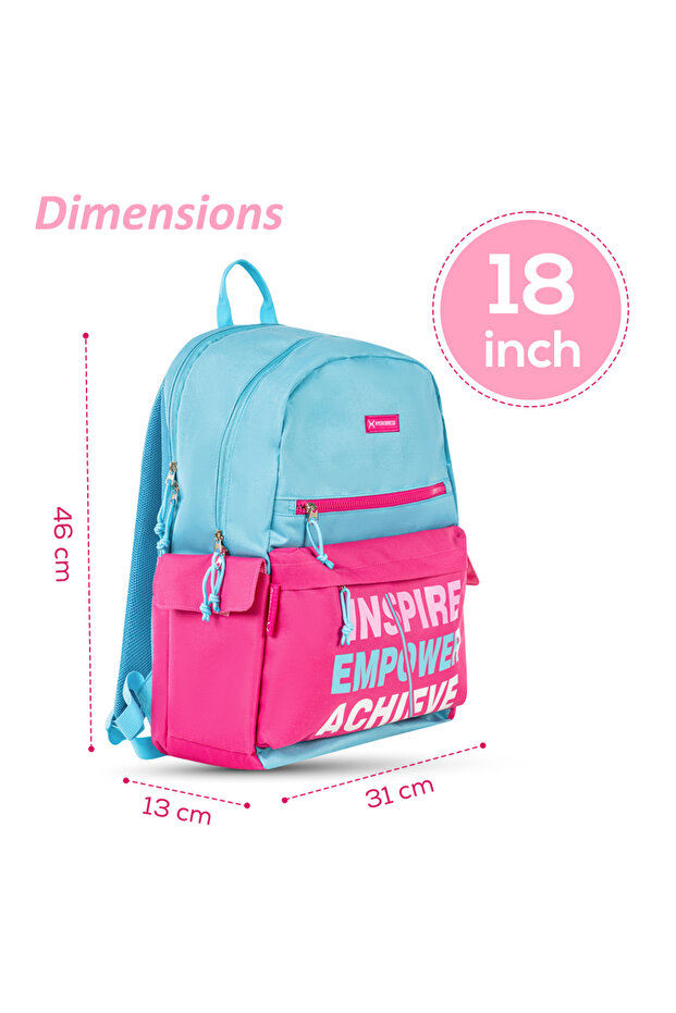 حقيبة ظهر مقاس 18 بوصة - وردي - 8