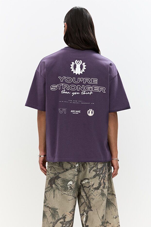 Arcane baskılı t-shirt - 5