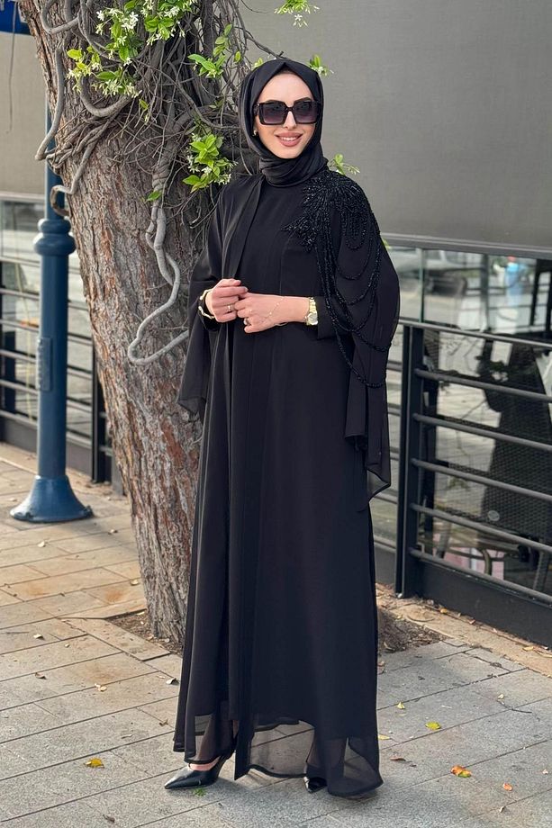 NURCAN ÇETİN Elbise 10100 Siyah - 1