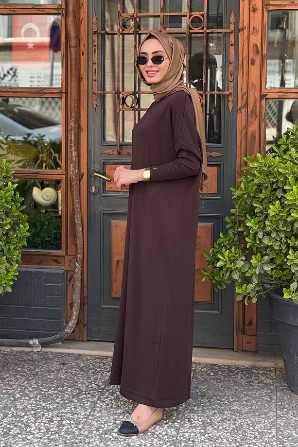 İNVEE Elbise 5747 Kahve - 2