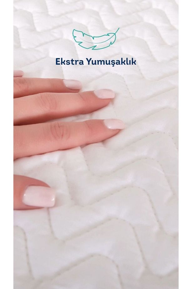 Kapitone %100 Pamuk ,Fitted Full Kenar Yatak Koruyucu Tek Çift Battal Boy (Sıvı Geçirmez) - 6
