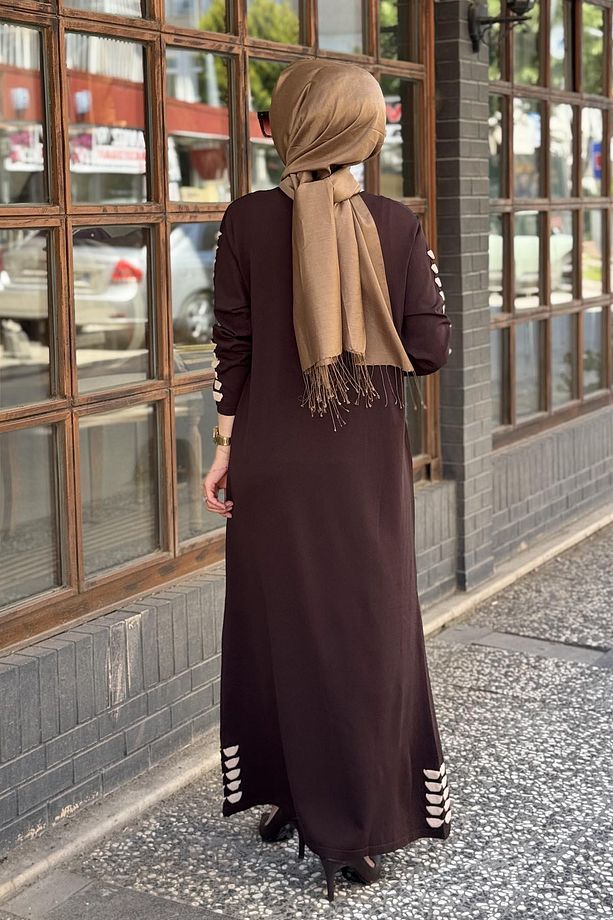 İNVEE Elbise 7066 Kahve - 4