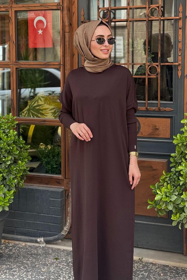İNVEE Elbise 5747 Kahve - 3
