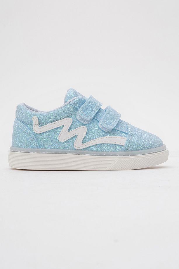 Kız Çocuk Mavi Simli Sneaker Ayakkabı - 5