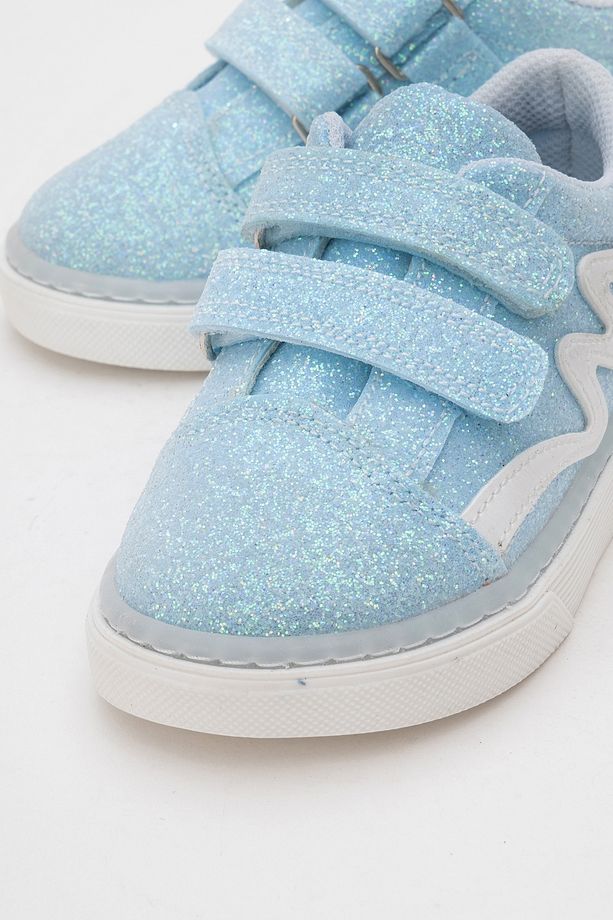 Kız Çocuk Mavi Simli Sneaker Ayakkabı - 2