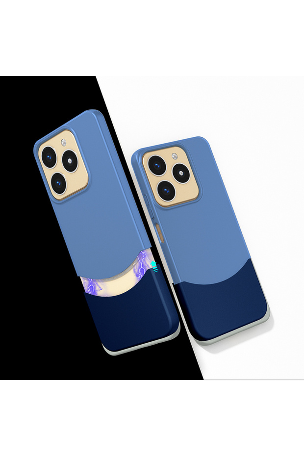 غطاء مزدوج متوافق مع هاتف Realme Note 60 المزود بمغناطيس