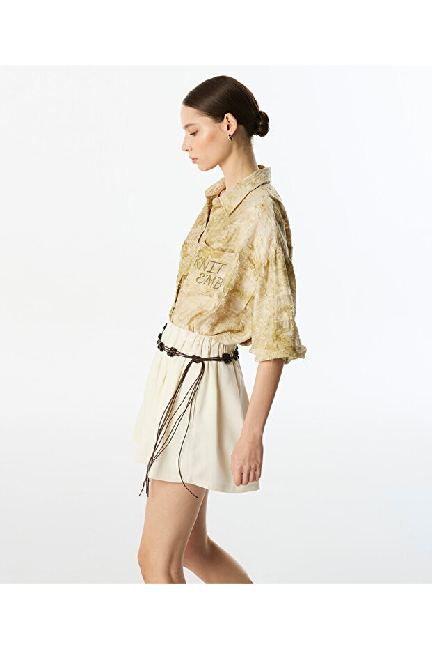 BÜZGÜLÜ ELASTİK BEL ŞORT - 5